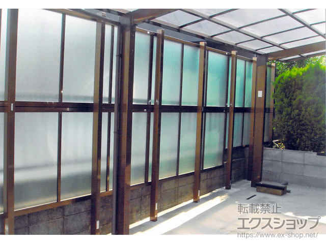 神奈川県海老名市ののフェンス・柵 ライシスフェンス P型 ポリカーボネート アルミ多段柱使用（パネル2段） 施工例