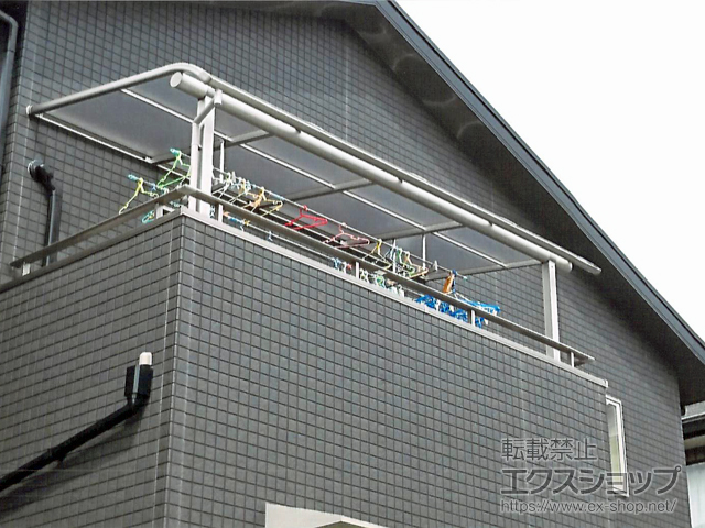 兵庫県明石市ののバルコニー・ベランダ屋根 ヴェクターテラス R型 屋根タイプ 単体 積雪〜20cm対応 施工例