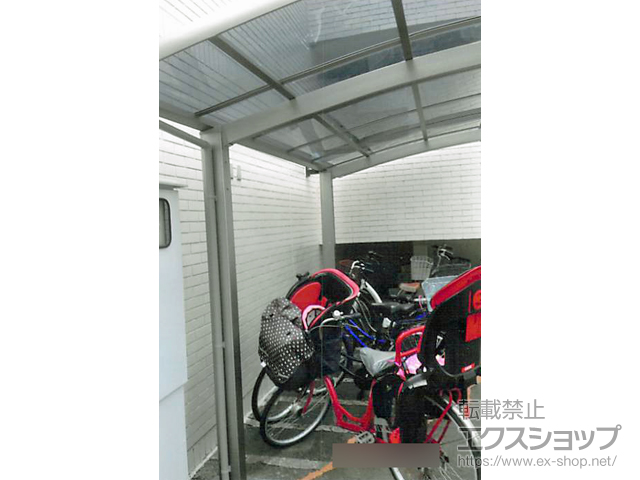 神奈川県大和市ののサイクルポート・駐輪場 フーゴRミニ (ラウンドスタイル) 積雪〜20cm対応 施工例