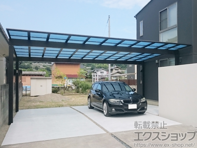 広島県福山市ののカーポート エフルージュ トリプル 積雪〜20cm対応 施工例