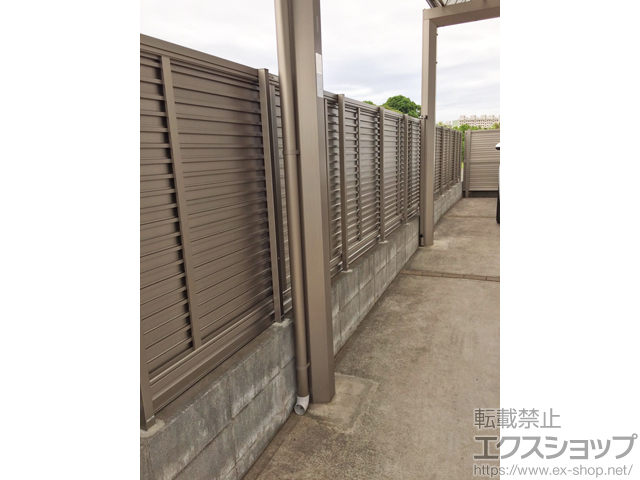 神奈川県横浜市ののフェンス・柵 エクモアX5型  フリー支柱 施工例