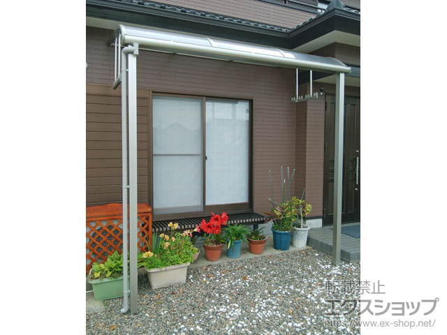 茨城県神栖市ののテラス屋根 プレシオステラス R型 テラスタイプ 単体 積雪〜20cm対応 施工例
