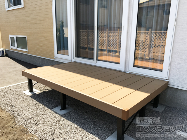 北海道函館市ののウッドデッキ マージウッドデッキ 施工例