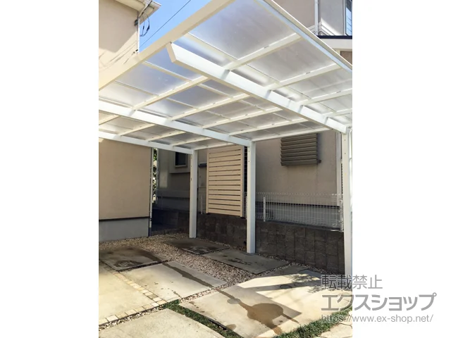 神奈川県大和市の三協アルミのカーポート セルフィ 積雪～20cm対応*3本柱仕様 施工例