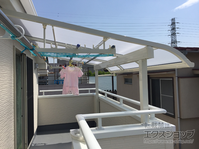 東京都羽村市ののバルコニー・ベランダ屋根 スピーネ R型 屋根タイプ 単体 積雪〜20cm対応 施工例
