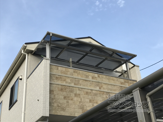 福岡県筑紫野市ののバルコニー・ベランダ屋根 ヴェクターテラス F型 屋根タイプ 単体 積雪〜20cm対応 施工例