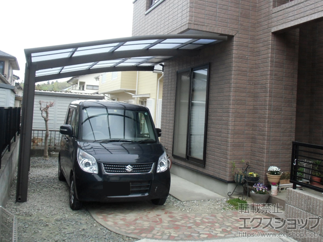 福島県いわき市ののカーポート フーゴR (ラウンドスタイル) 積雪〜20cm対応 施工例