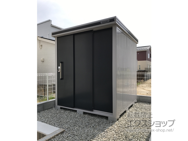 京都府木津川市のの物置・屋外倉庫 エルモ 一般型 1870×1870×2118 LMD-1818-SM 施工例