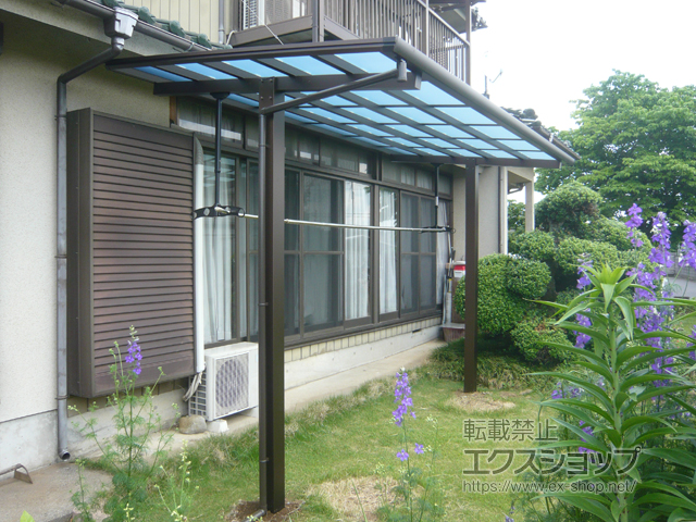 茨城県古河市ののテラス屋根 エフルージュグランZERO テラスタイプ 積雪〜20cm対応 施工例