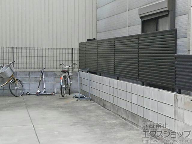 大阪府大阪市ののフェンス・柵 ミエーネフェンス 目隠しルーバータイプ 自由柱タイプ 施工例