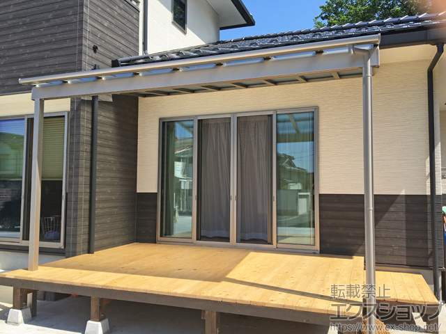 島根県松江市ののテラス屋根 スピーネ F型 1500 テラスタイプ 単体 積雪〜50cm対応 施工例