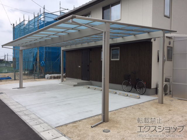 島根県出雲市ののカーポート エフルージュ トリプル 積雪〜20cm対応 施工例