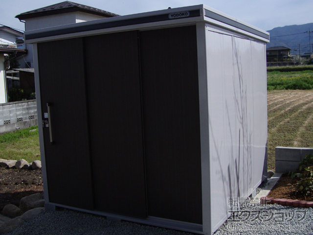 山梨県笛吹市のの物置・屋外倉庫 エルモ 一般型 2220×2220×2117 LMD-2222-DW 施工例