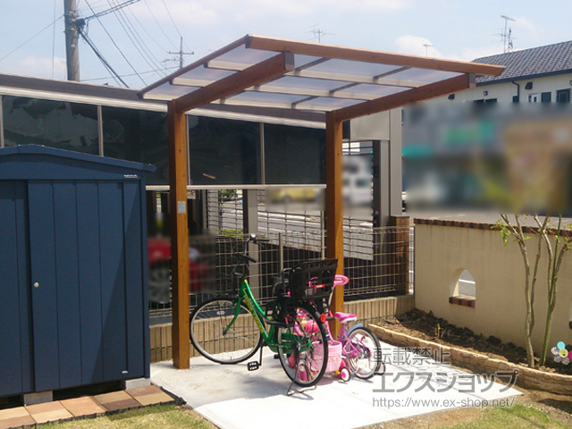 栃木県小山市ののサイクルポート・駐輪場 アートポート ミニ 積雪〜20cm対応 施工例