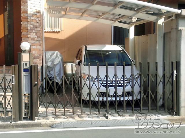 神奈川県横浜市ののカーゲート アルシャインII M型 Aタイプ ノンレール 片開き 350S 施工例