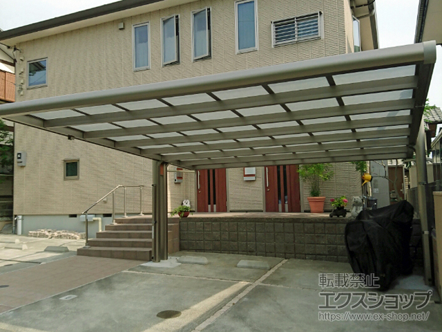 神奈川県川崎市ののカーポート 4G フォーグワイド マテリアルカラー 積雪〜20cm対応 施工例