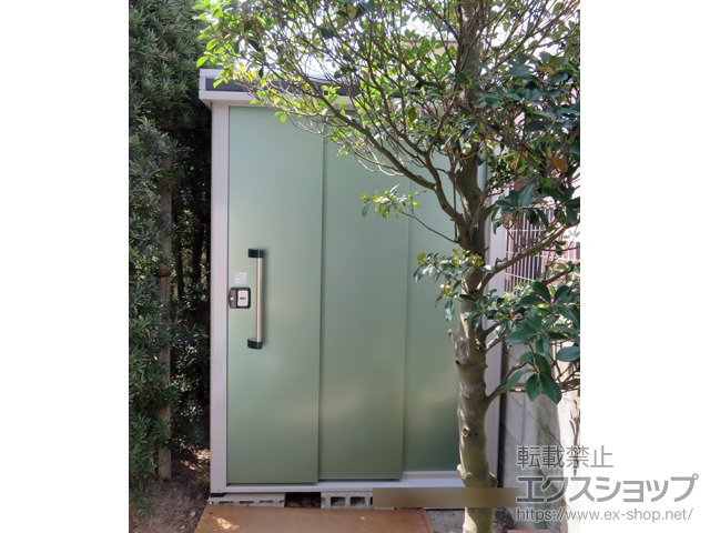 福岡県福岡市のの物置・屋外倉庫 エルモ 一般型 1520×1870×2118×1台 LMD-1518-EG 施工例