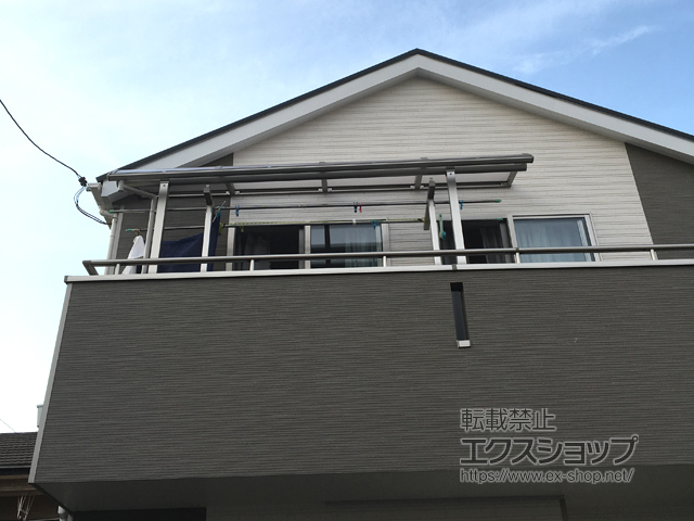 広島県廿日市市ののバルコニー・ベランダ屋根 プレシオステラス R型 屋根タイプ 単体 積雪〜20cm対応 施工例