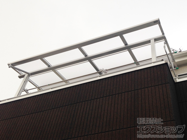 千葉県松戸市ののバルコニー・ベランダ屋根 スピーネ F型 屋根タイプ 単体 積雪〜20cm対応 施工例