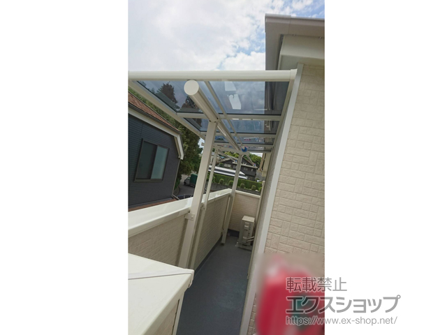 千葉県市川市ののバルコニー・ベランダ屋根 ヴェクターテラス F型 屋根タイプ 単体 積雪〜20cm対応 施工例