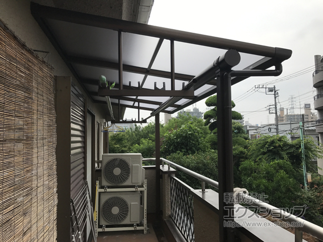 神奈川県相模原市ののバルコニー・ベランダ屋根 プレシオステラス F型 屋根タイプ 単体 積雪〜20cm対応 施工例