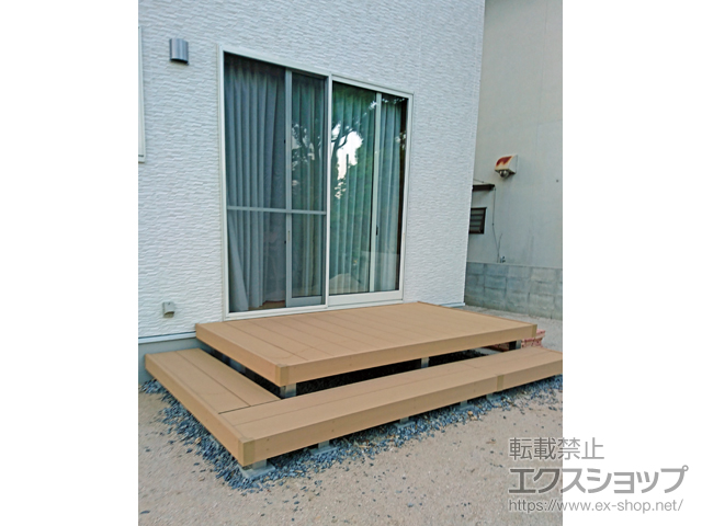 広島県広島市ののウッドデッキ リウッドデッキ 200 施工例