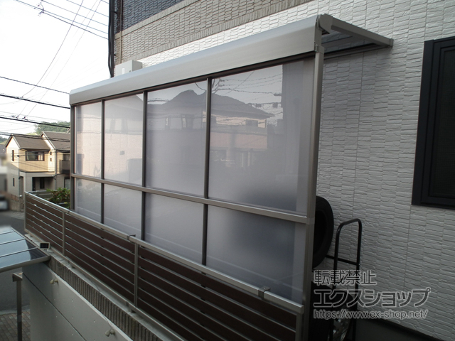 神奈川県厚木市ののストックヤード スピーネストックヤードF型 パネルタイプ スクリーン仕様 積雪〜20cm対応 施工例