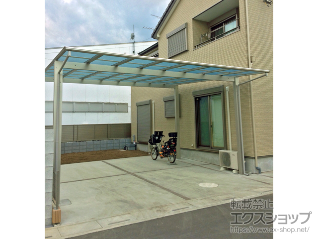 埼玉県北本市ののカーポート エフルージュ ツイン 積雪〜20cm対応 施工例