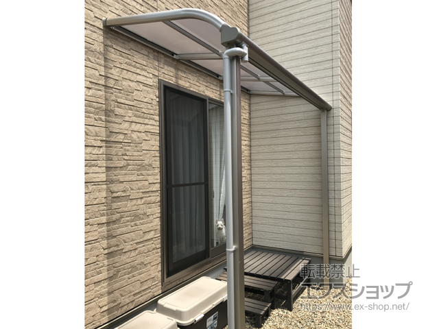 大分県大分市ののテラス屋根 プレシオステラス R型 テラスタイプ 単体 積雪〜20cm対応 施工例