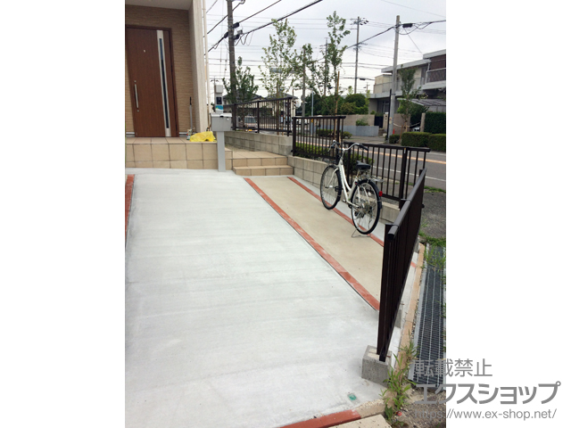 愛知県知多市ののフェンス・柵 ミエッタフェンス 防犯たて格子タイプ 自由柱施工 施工例