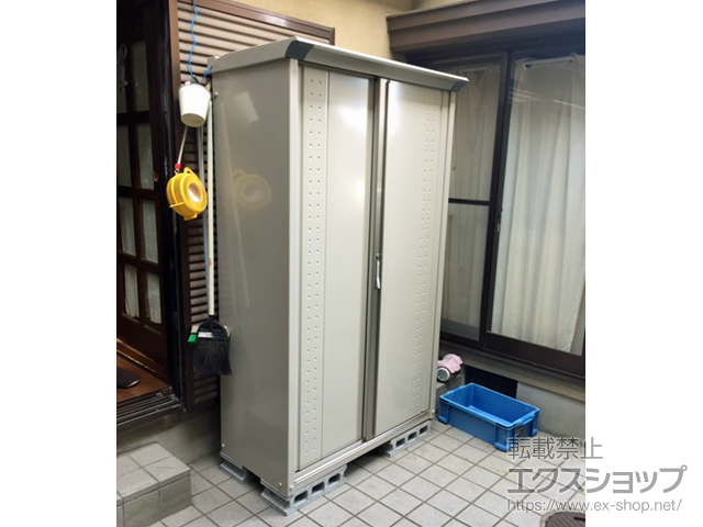 京都府長岡京市のの物置・屋外倉庫 グランプレステージジャンプ 1120×530×1900 GP-115A-T-MW 施工例