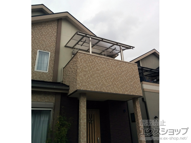 大阪府堺市ののバルコニー・ベランダ屋根 ヴェクターテラス R型 屋根タイプ 単体 積雪〜20cm対応 施工例