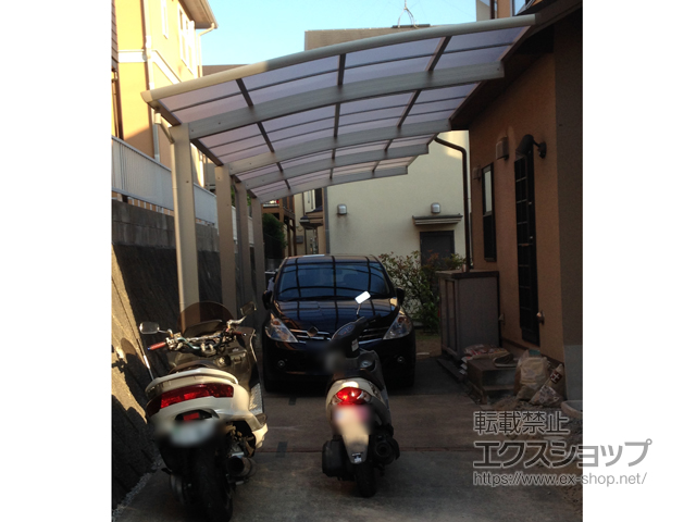 広島県広島市ののカーポート レイナポートグラン 縦連棟　積雪〜20cm対応 施工例