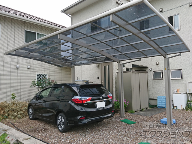 栃木県佐野市ののカーポート レイナポートグラン 延長　積雪〜20cm対応 施工例