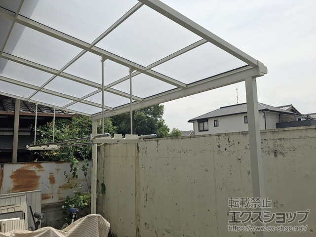 滋賀県大津市ののテラス屋根 スピーネ F型 テラスタイプ 単体 積雪〜20cm対応 施工例