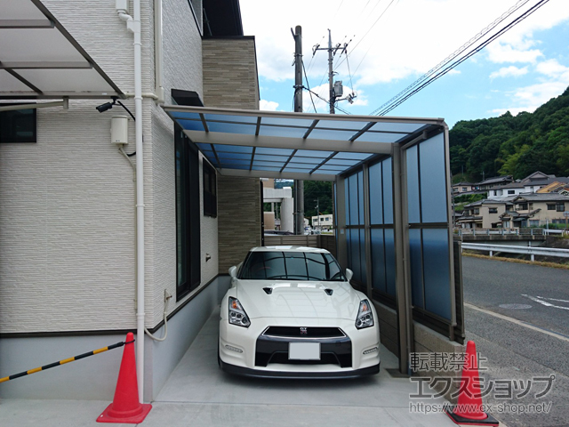 広島県広島市ののカーポート フーゴF (フラットスタイル) 積雪〜20cm対応 施工例