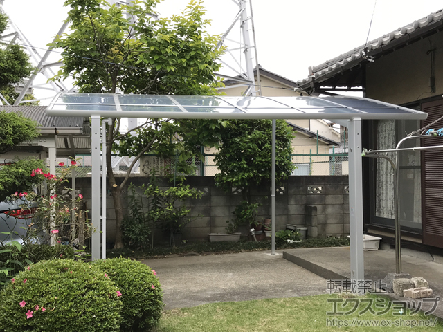 神奈川県藤沢市ののカーポート ネスカR (ラウンドスタイル) 耐雪風圧強化パッケージ 積雪〜30cm対応 施工例
