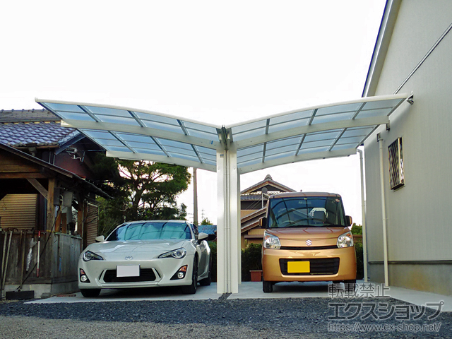 岐阜県可児市ののカーポート レイナポートグラン Y合掌　積雪〜20cm対応 施工例