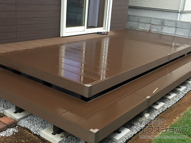 千葉県松戸市ののウッドデッキ リウッドデッキ 200 施工例