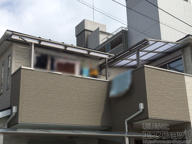 広島県広島市ののバルコニー・ベランダ屋根 スピーネ F型 屋根タイプ 単体 積雪〜20cm対応 施工例