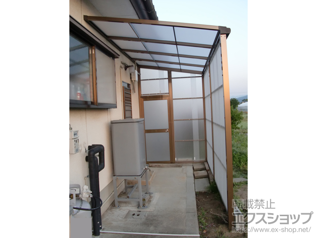 福島県伊達市ののストックヤード スピーネストックヤードF型 波板タイプ ヤード仕様 積雪〜50cm対応 施工例