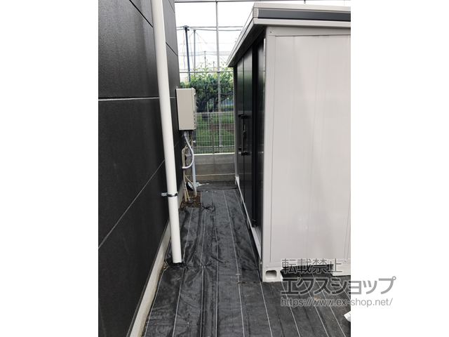 東京都小平市のの物置・屋外倉庫 エルモ 一般型 2920×1170×2121 LMD-2911-SM 施工例