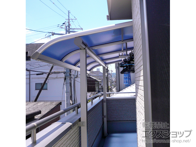 奈良県大和郡山市ののバルコニー・ベランダ屋根 ヴェクターテラス R型 屋根タイプ 単体 積雪〜20cm対応 施工例
