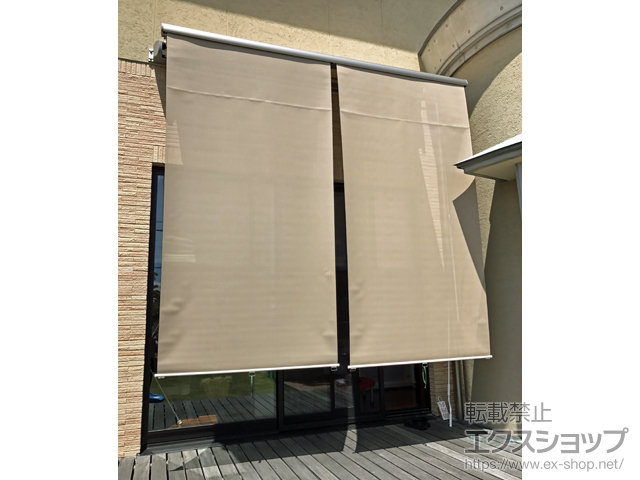 奈良県北葛城郡広陵町のLIXIL リクシル（トステム）のオーニング・日よけ 彩風 あやかぜ CR型 手動式 スクリーン付タイプ 施工例