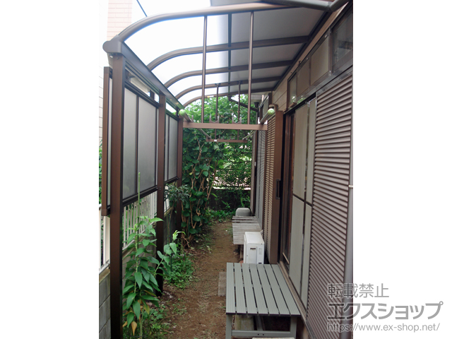 千葉県八千代市ののテラス屋根 プレシオステラス R型 テラスタイプ 単体 積雪〜20cm対応 施工例