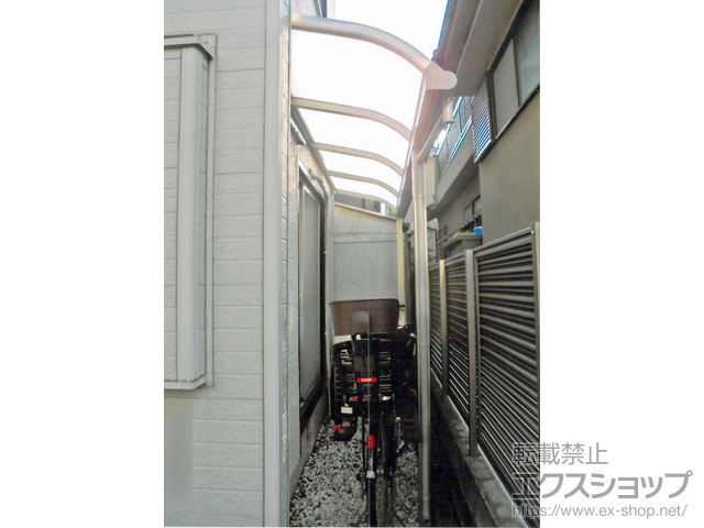 大阪府高槻市ののテラス屋根 プレシオステラス R型 テラスタイプ 単体 積雪〜20cm対応 施工例