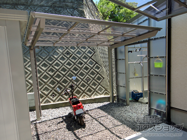 三重県鳥羽市ののカーポート ネスカR (ラウンドスタイル) ワイド 積雪〜20cm対応 施工例