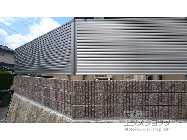 広島県広島市ののフェンス・柵 ミエーネフェンス 目隠しルーバータイプ 自由柱施工 施工例