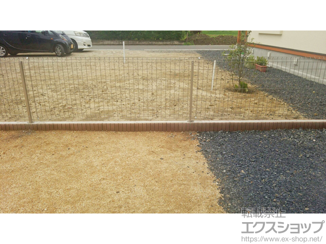 福島県西白河郡西郷村ののフェンス・柵 イーネットフェンス1F型 自由柱＜水平地＞ 施工例