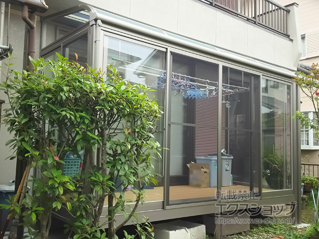 鹿児島県鹿児島市ののテラス屋根 スピーネ R型 テラスタイプ 単体 積雪〜20cm対応 施工例